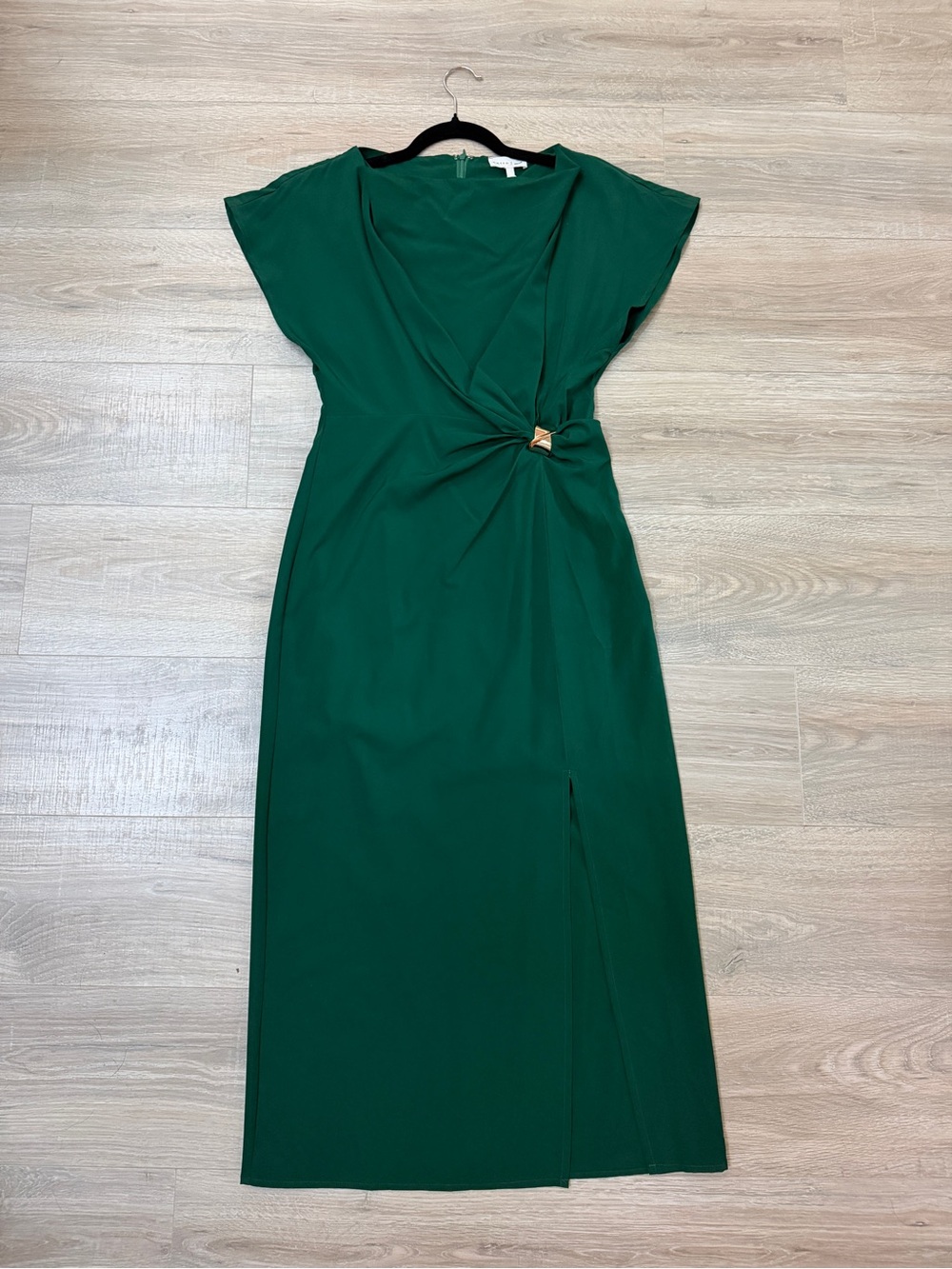 entro Emerald Green Twist-Front Maxi Dress
